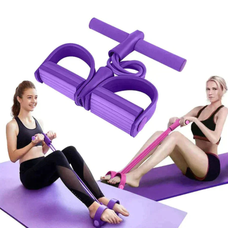 Resistance Band Rope with Pedals for Sit-Ups & Full-Body Home Workout