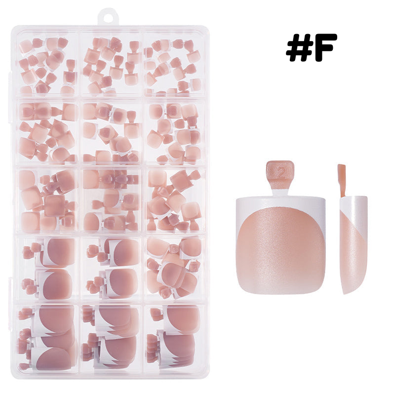 Reusable Press-On Toenails with Gel Base for At-Home Pedicure