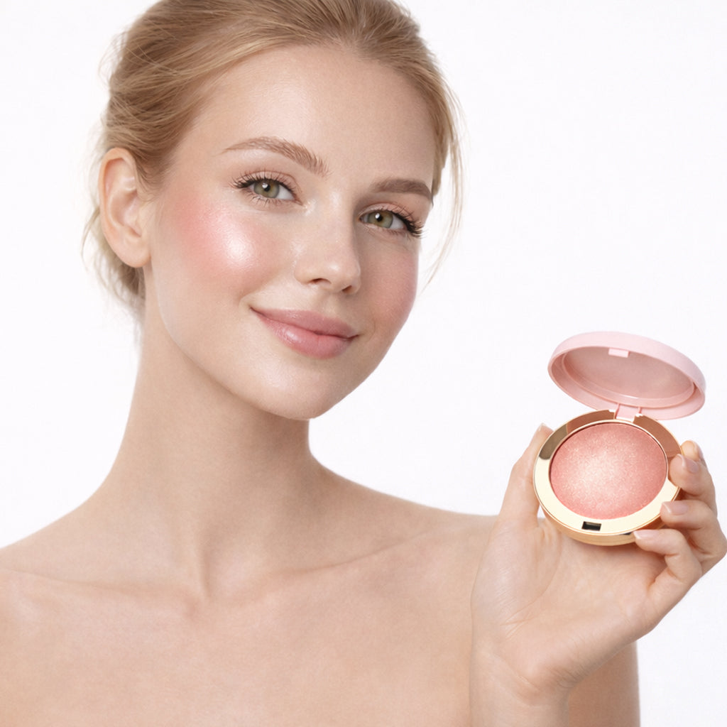 2-in-1 Blush & Highlighter Powder with Hyaluronic Acid & Mirror