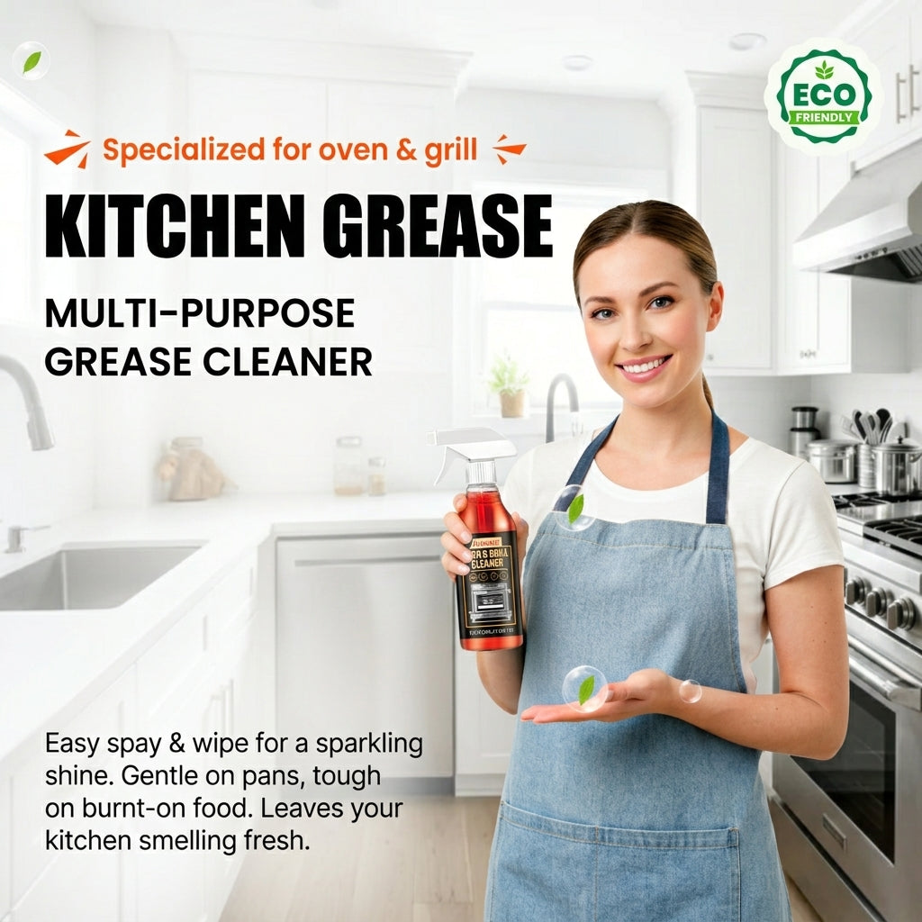 Heavy-Duty Oven & Kitchen Grease Cleaner Spray for Burnt-On Grime
