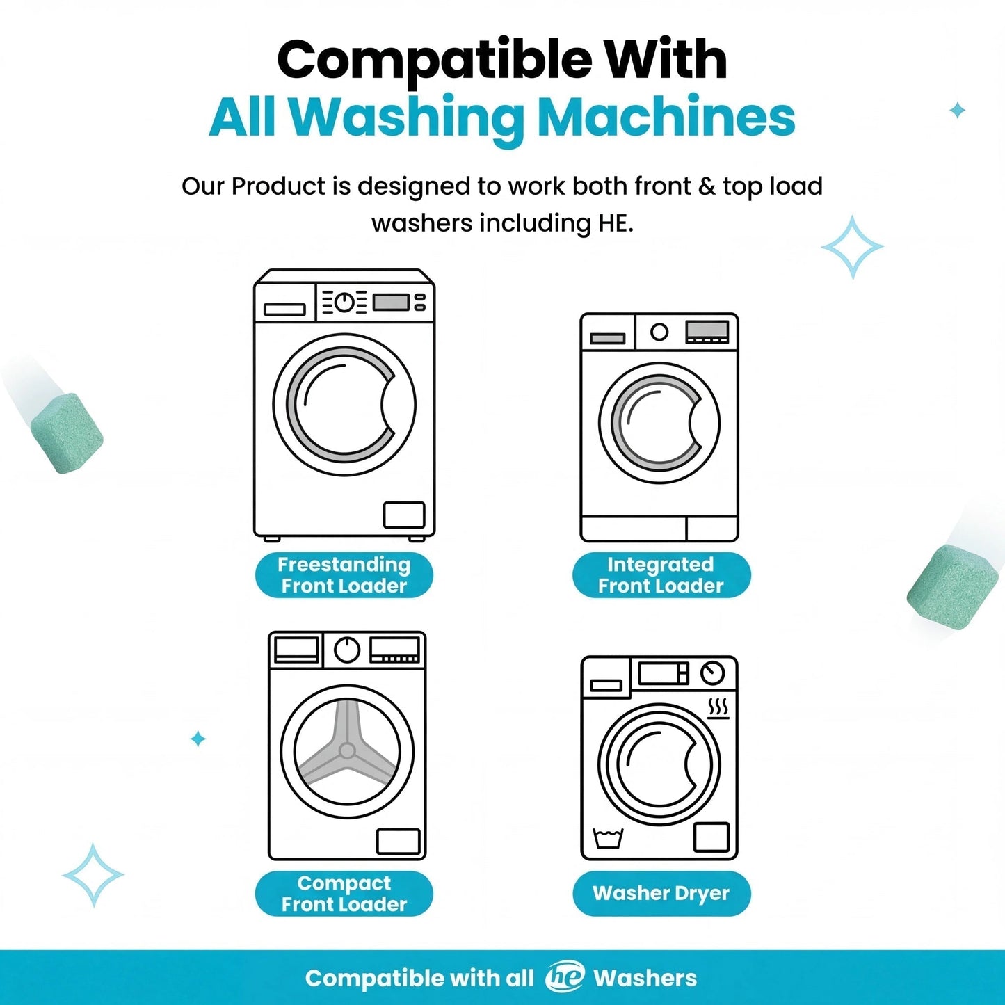 FreshCycle – For a Hygienically Clean Washing Machine & Fresh-Smelling Laundry | 50% Off