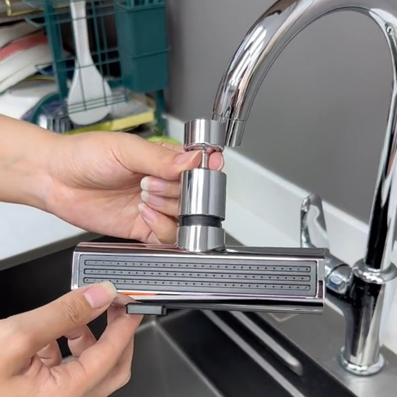 Splash-Proof Faucet Aerator Attachment with Dual Spray Modes