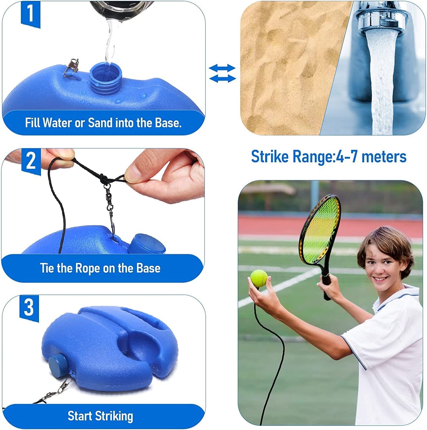 SoloRally™ – Tennis Trainer for Effective Training Without a Partner and Improvement of Technique [50% Discount]