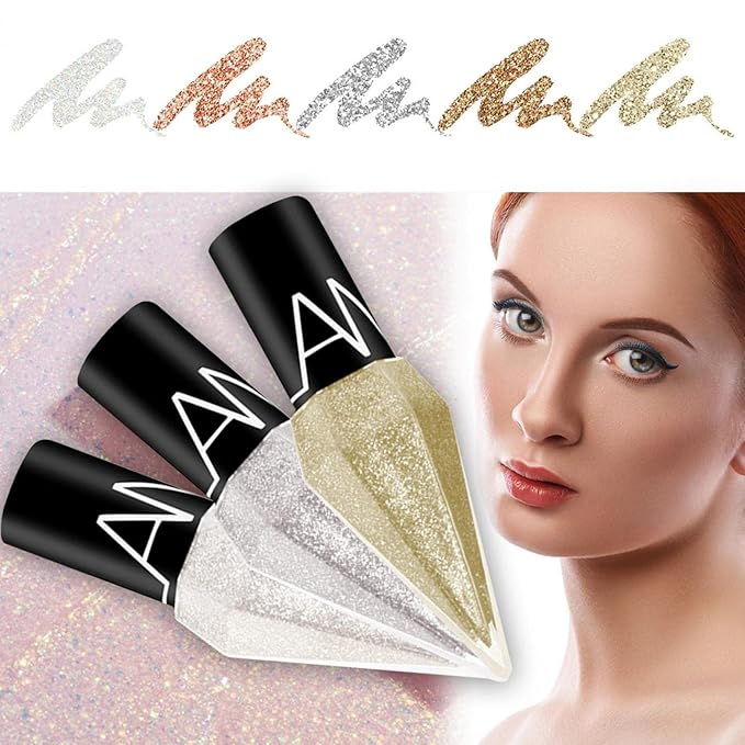 Liquid Eyeliner with Pearl Shimmer – Waterproof Smudge-Proof Eye Makeup