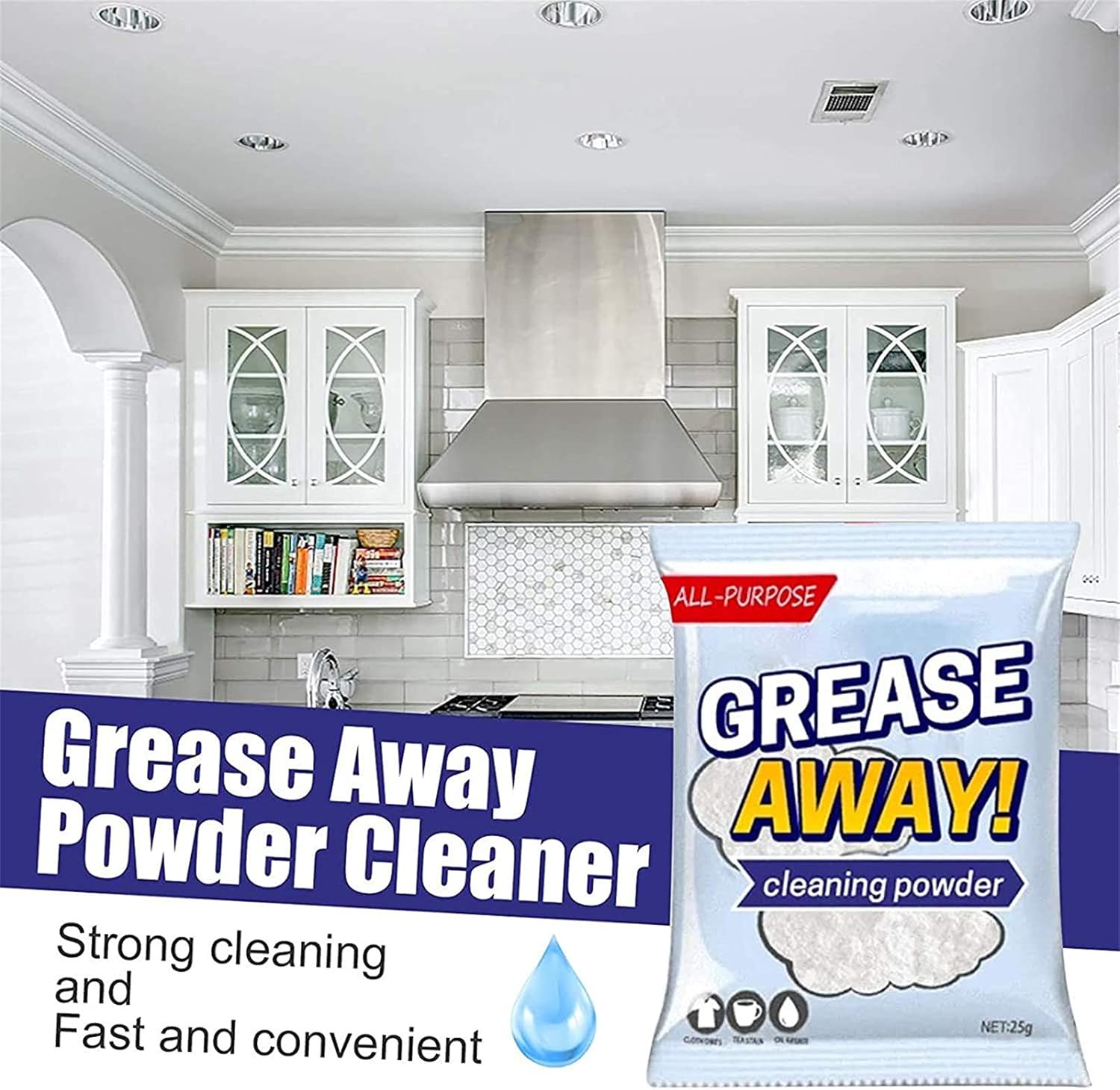 GreaseAway™ – Effective powder against grease and dirt stains [50% Off]