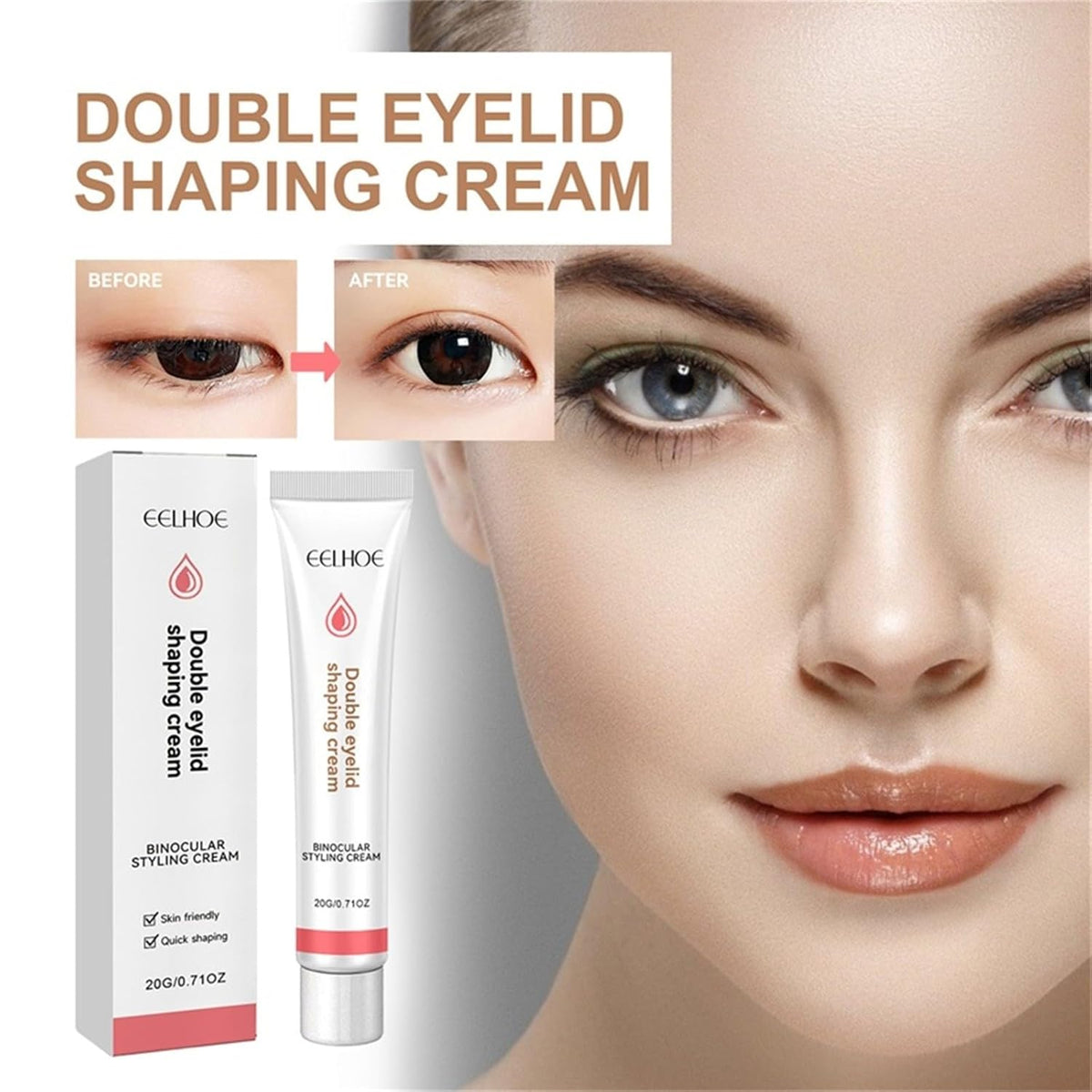 Double Eyelid Styling Cream – Transparent Hold for Natural Eyelid Fold