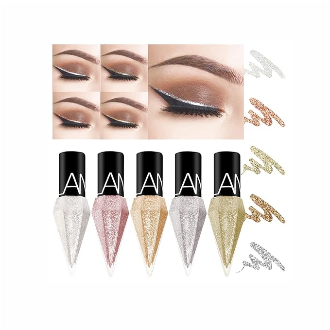 Liquid Eyeliner with Pearl Shimmer – Waterproof Smudge-Proof Eye Makeup
