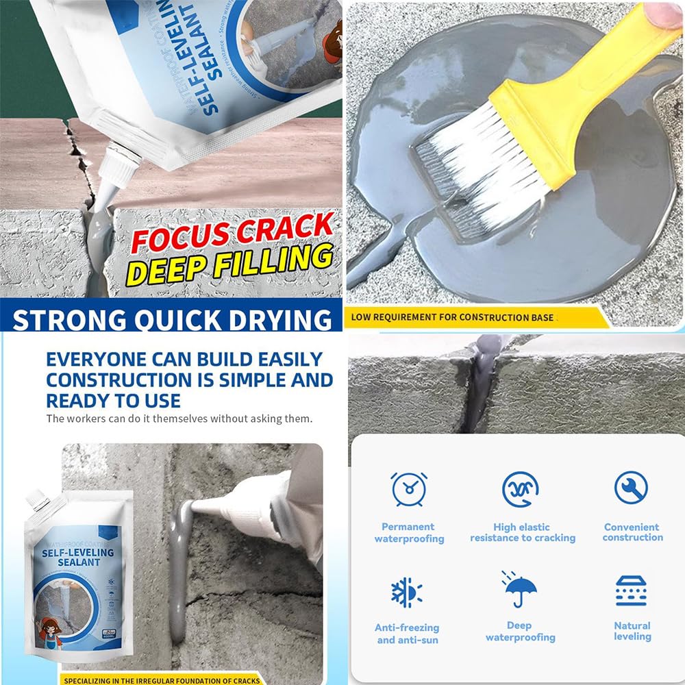 Professional Crack Sealant for Concrete & Masonry – Waterproof Elastic Repair