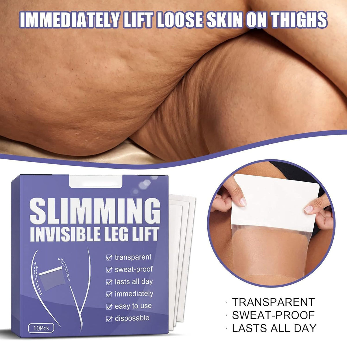 Invisible Skin Lifting Patches for Legs and Arms – Transparent Firming Tape