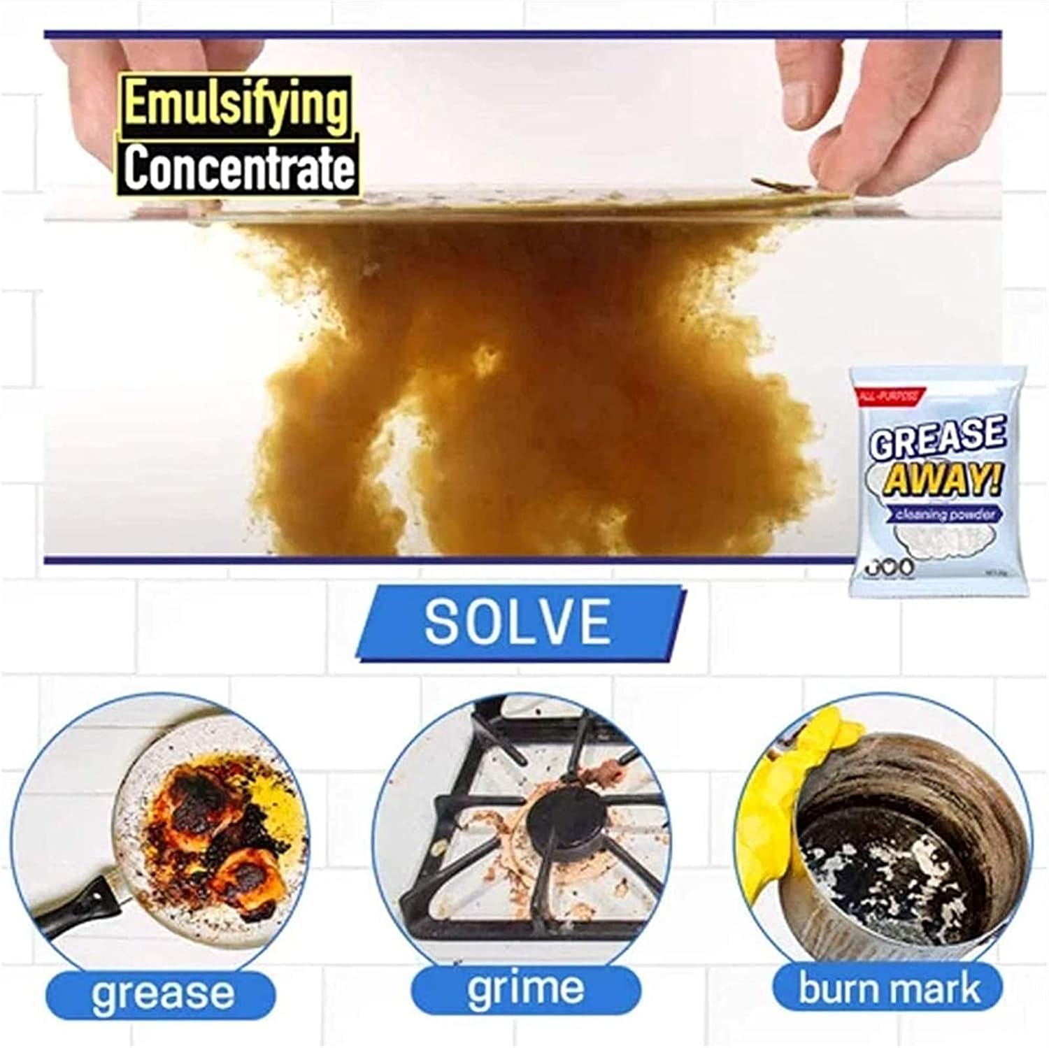 GreaseAway™ – Effective powder against grease and dirt stains [50% Off]