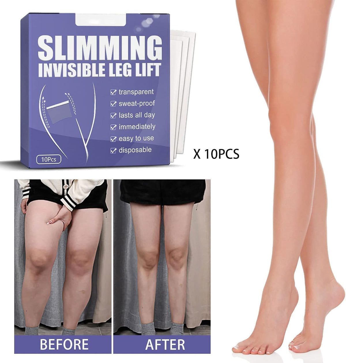 Invisible Skin Lifting Patches for Legs and Arms – Transparent Firming Tape