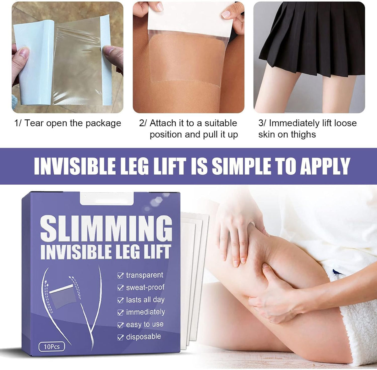 Invisible Skin Lifting Patches for Legs and Arms – Transparent Firming Tape