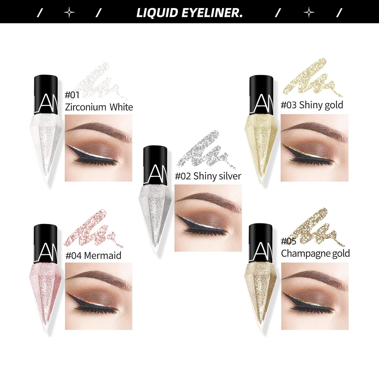 DiamondGlam™ – Liquid Eyeliner for Precise Lines & Sparkling Glamour [1 + 1 Free]