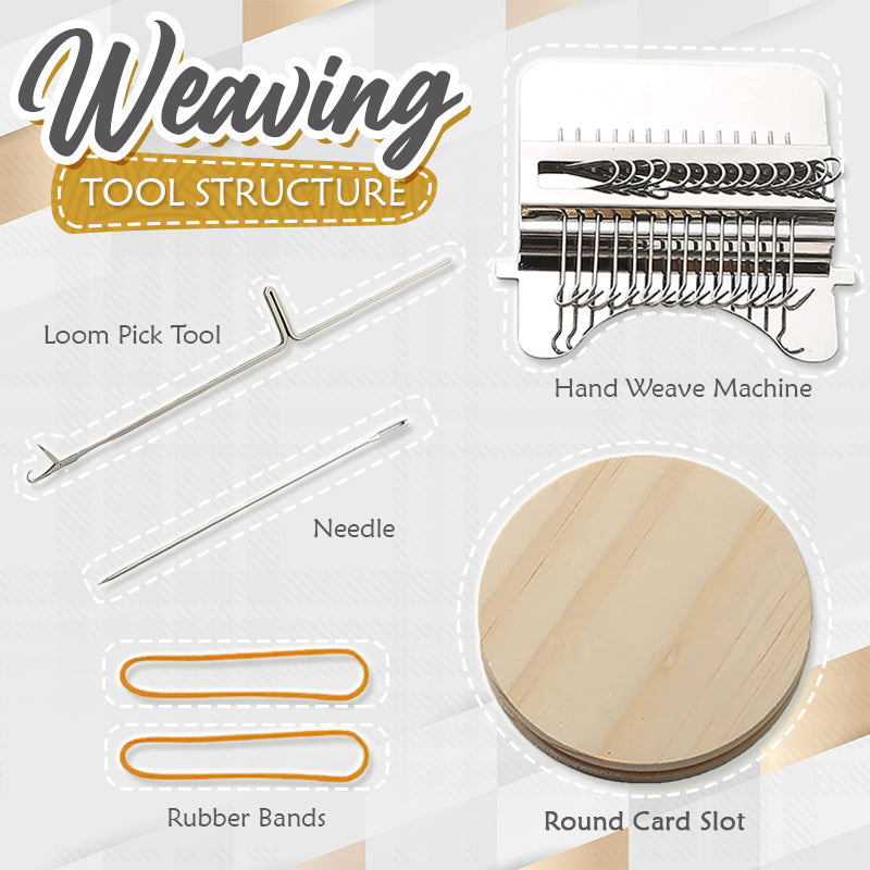 Mini Weaving Repair Tool for Socks, Sweaters & Jeans – Wood & Steel