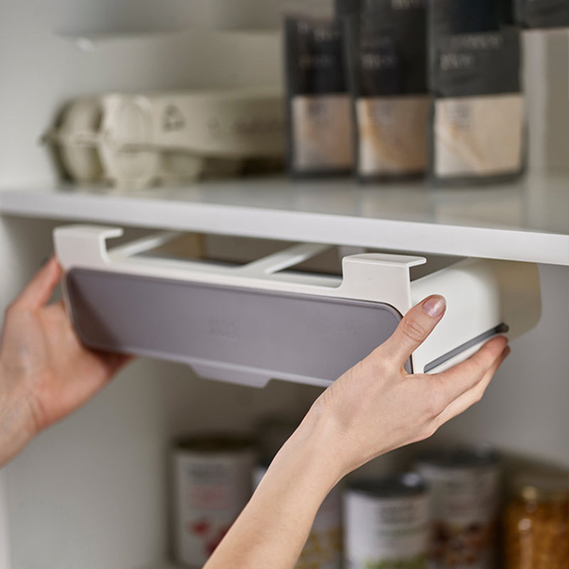 Under Shelf Spice Rack Organizer – No Drill Adhesive Kitchen Storage