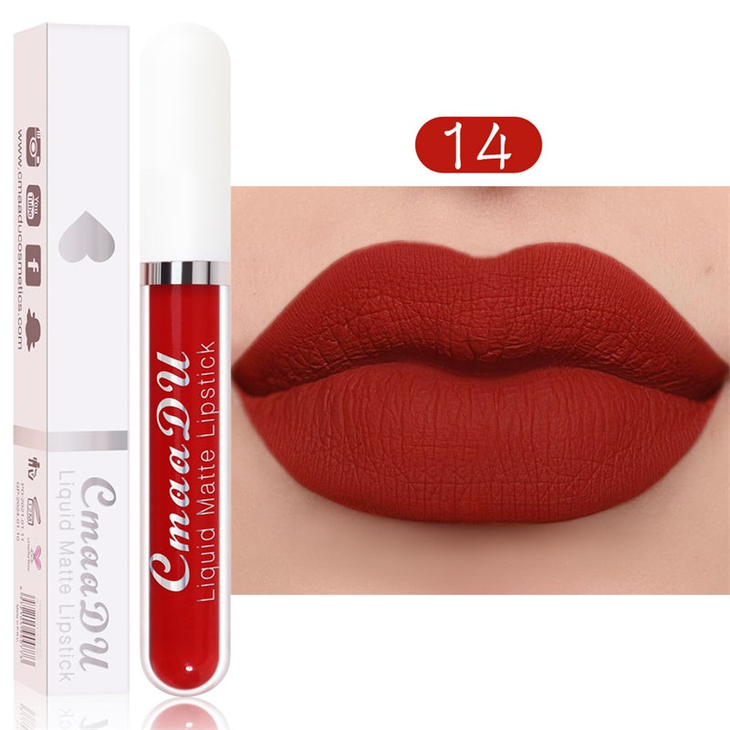Long-Lasting Matte Lipstick Set – 18 Waterproof Shades with Vitamin E