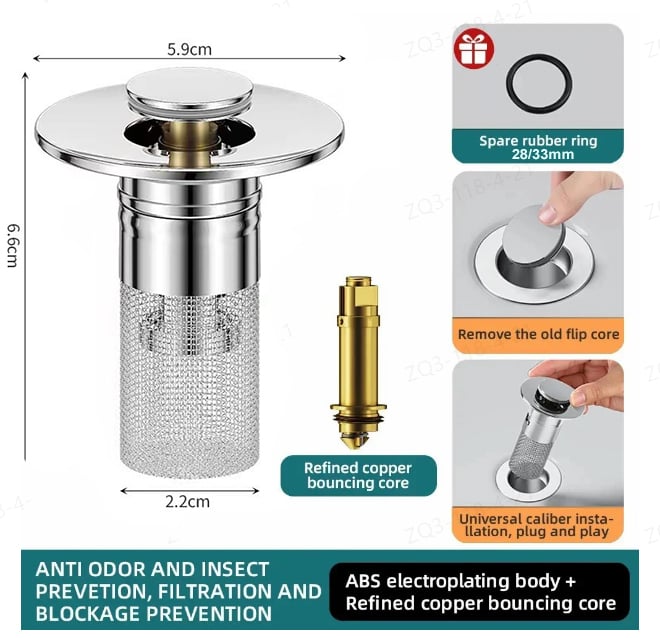 DrainGuard ™ – Stainless Steel Drain Filter that Isolates Odours & Keeps Cockroaches Away [50% Off]
