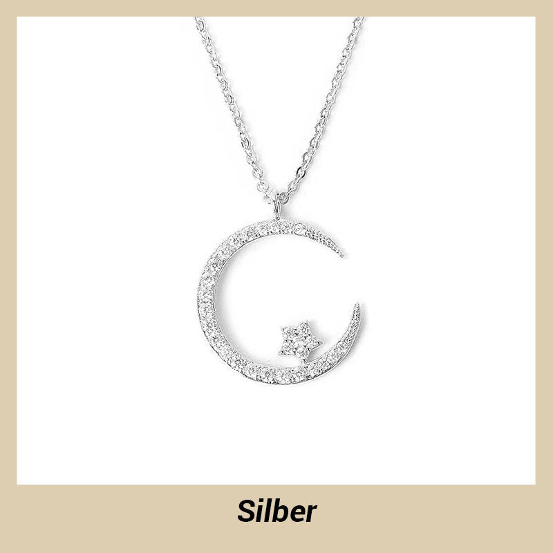 Elegant Moon and Stars Jewellery with Sparkling Light Effect