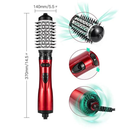 3-in-1 Rotating Hot Air-Hair Styler and Dryer | Effortless Volume & Curls | Professional Hair Styling Tool | GlamTwist Pro