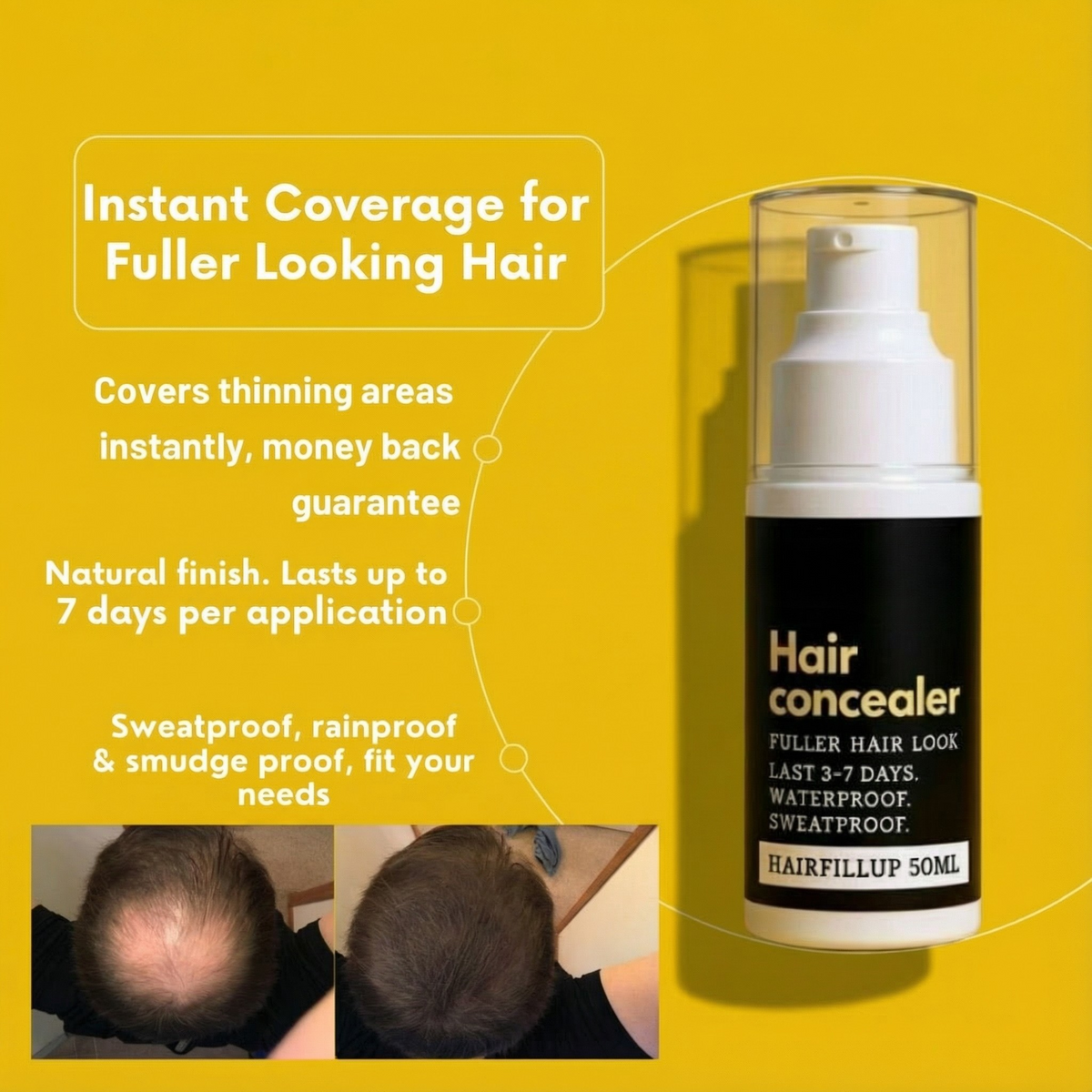 Hair Thickening Powder for Instantly Fuller Hair – Water-Resistant