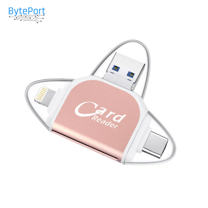 BytePort™ – 4-in-1 SD Card Reader with USB-C & USB 3.0 for Fast & Flexible Data Transfer [50% Off]
