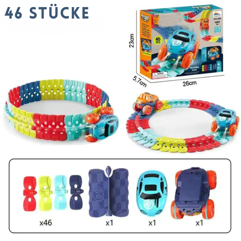 Flexible Race Track Construction Set for Kids – Bendable Track Pieces