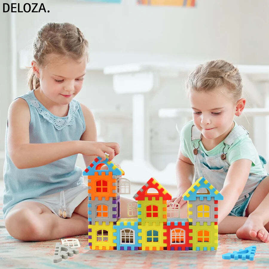 Montessori Creative Building Blocks Set for Kids – 48 Pieces BPA-Free