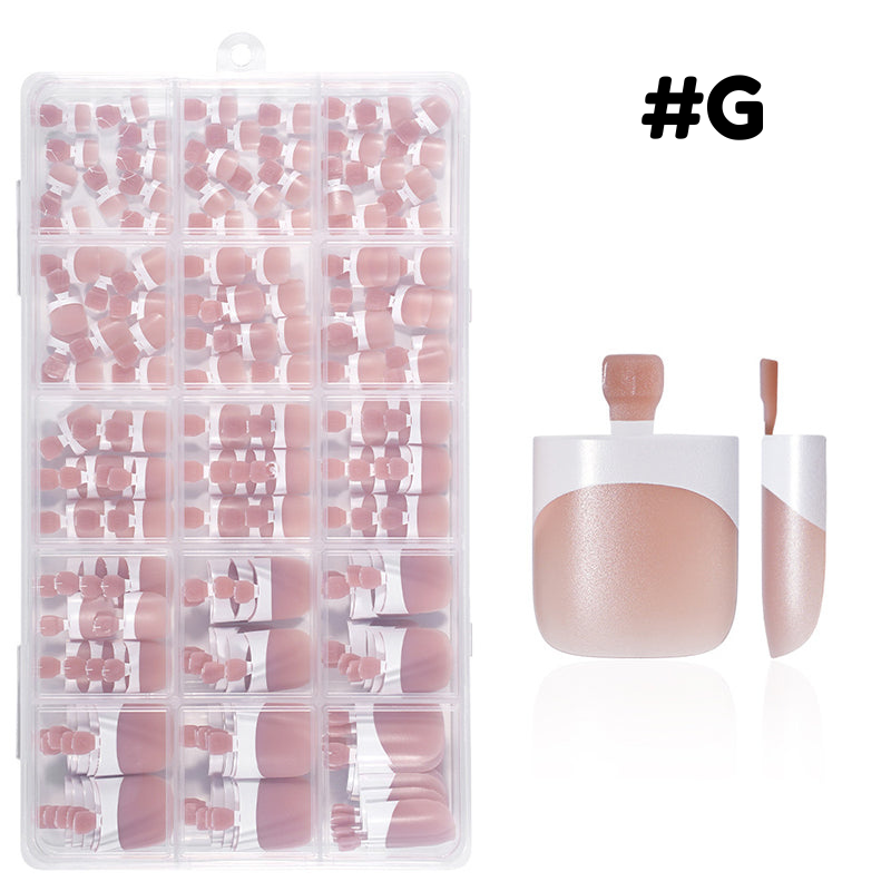 Reusable Press-On Toenails with Gel Base for At-Home Pedicure