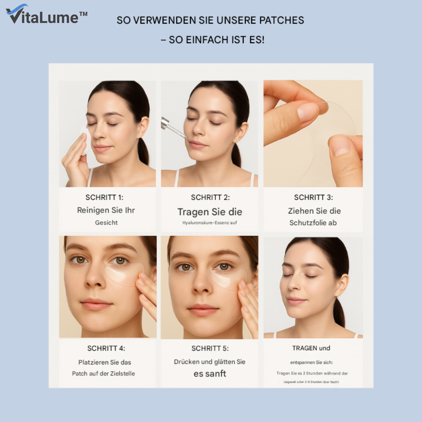 VitaLume™ – Wrinkle Patches with Microcrystals and Hyaluronic Acid for Intensive and Smoothing Care [1 + 1 Free]