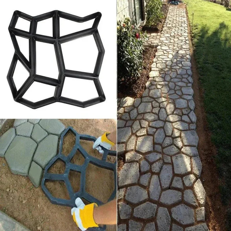Reusable Garden Path Maker Mold for DIY Concrete Walkways