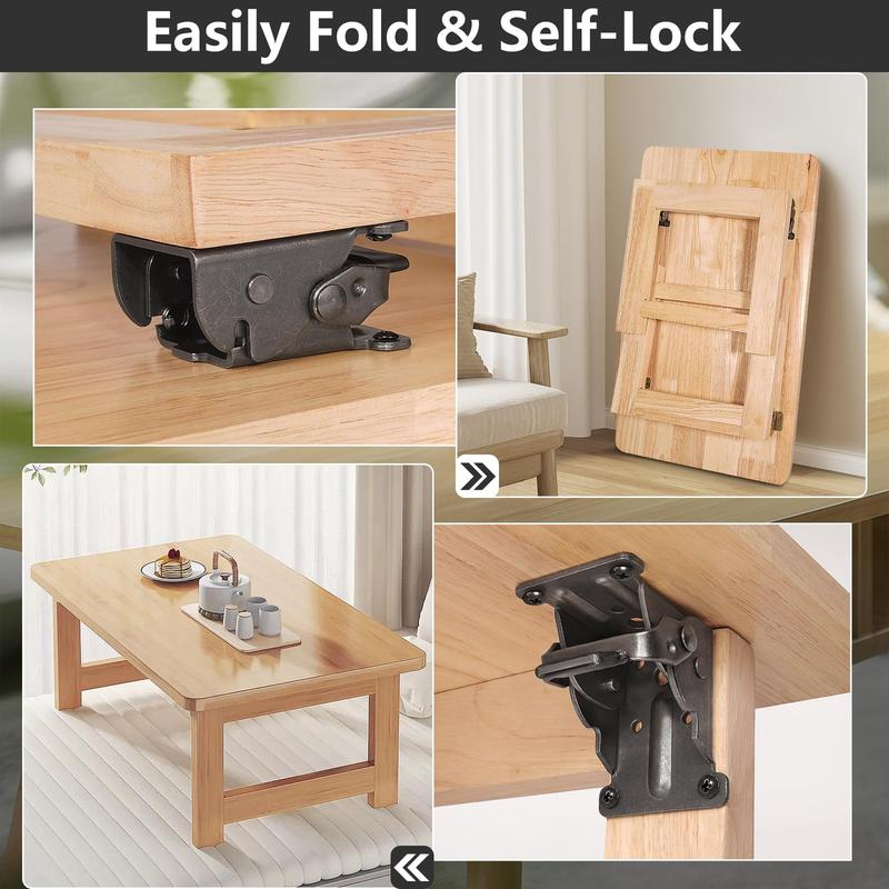 Foldable Steel Corner Brackets with Self-Locking 90° Mechanism (Set of 2)
