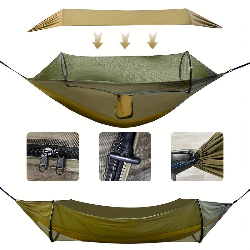 Outdoor Hammock with Mosquito Net and Sun Canopy – 260x140 cm