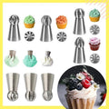 Stainless Steel Cake Decorating Nozzle Set with Piping Bag & Stand