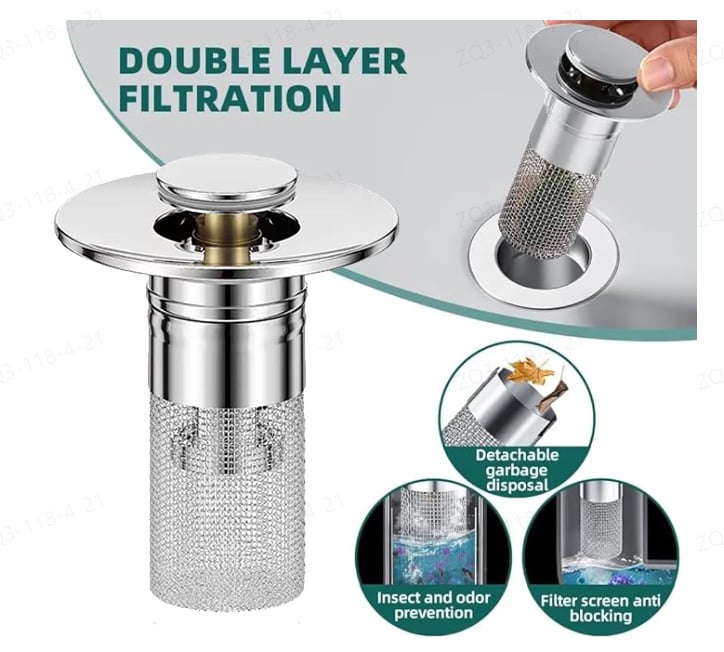 DrainGuard ™ – Stainless Steel Drain Filter that Isolates Odours & Keeps Cockroaches Away [50% Off]