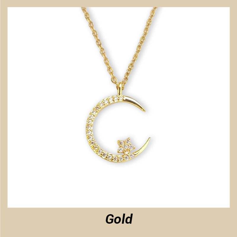 Elegant Moon and Stars Jewellery with Sparkling Light Effect