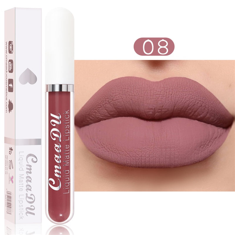 Long-Lasting Matte Lipstick Set – 18 Waterproof Shades with Vitamin E