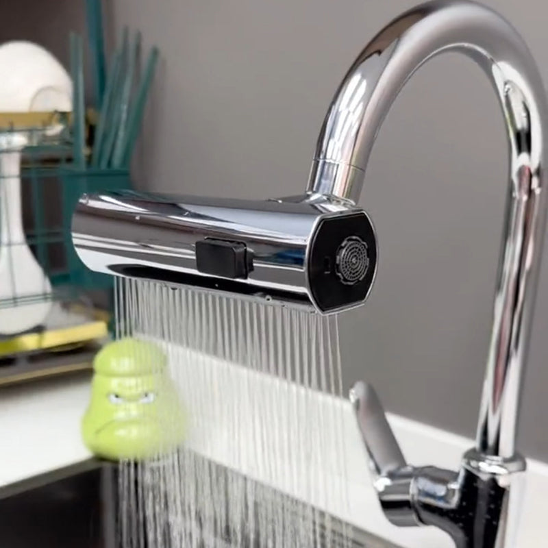 Splash-Proof Faucet Aerator Attachment with Dual Spray Modes