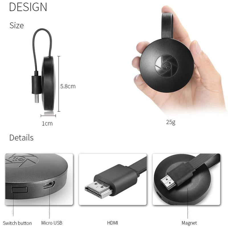 Wireless HDMI WiFi Display Dongle for Screen Mirroring 1080P Full HD