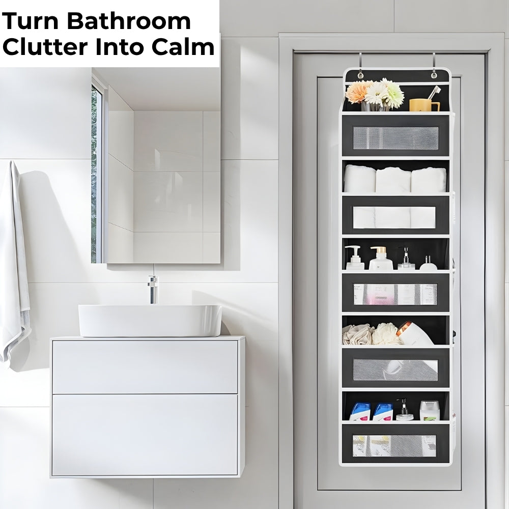 Over the Door Hanging Organizer – No Drill Storage with Multiple Pockets