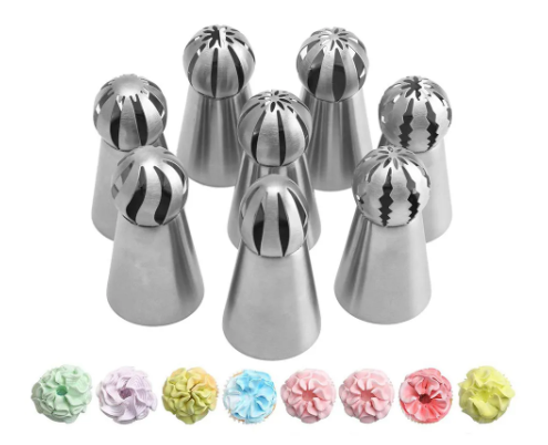 Stainless Steel Cake Decorating Nozzle Set with Piping Bag & Stand