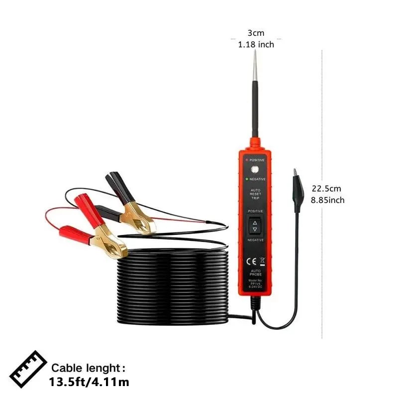 Automotive Circuit Tester Pen 6-24V for Car & Motorcycle Diagnostics
