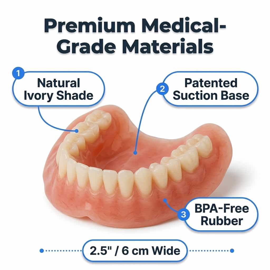 CustomDenture – Naturally Beautiful Teeth Without Adhesive – 50% Off