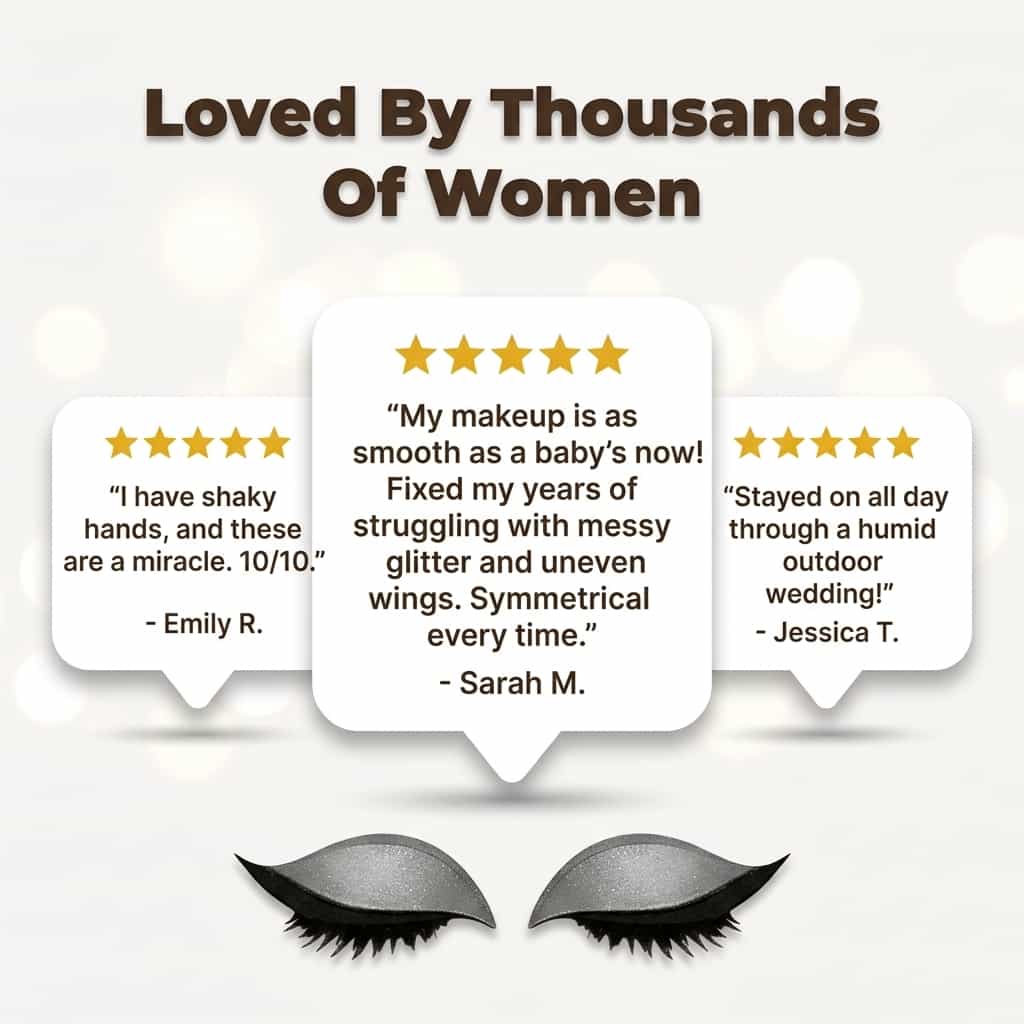 Reusable Eyeliner Stickers – Waterproof Instant Wing for All Eye Shapes