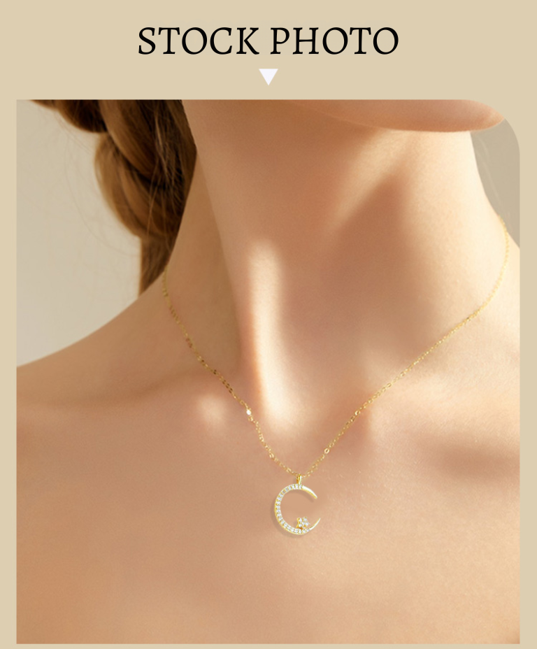 Elegant Moon and Stars Jewellery with Sparkling Light Effect