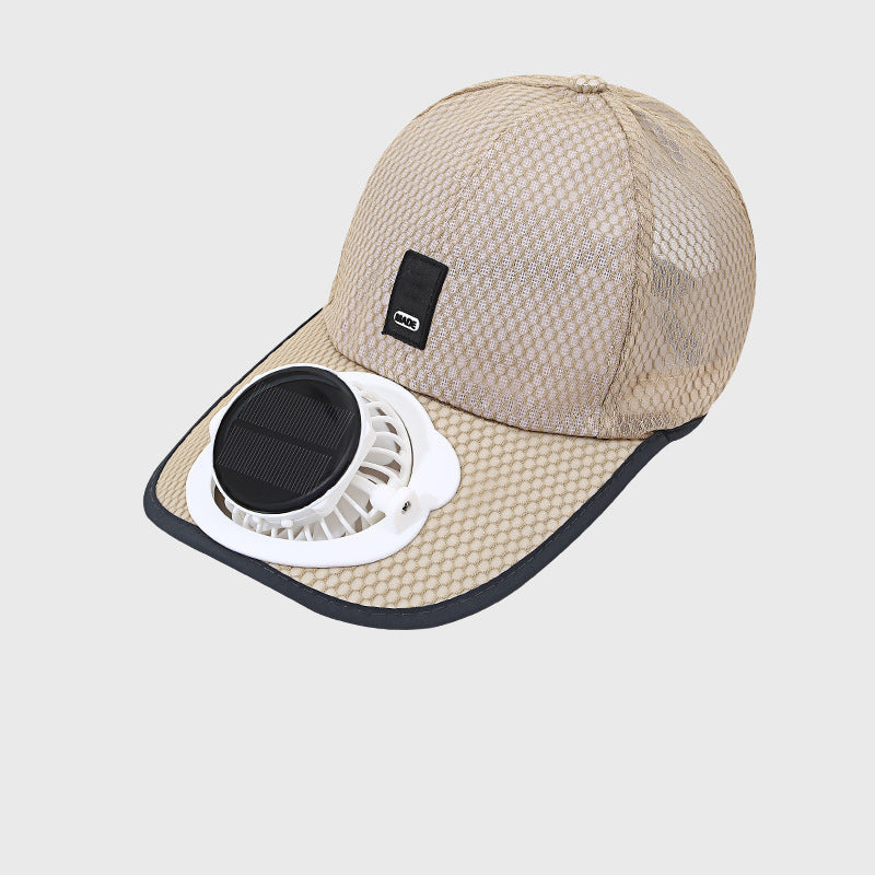 Solar Fan Hat with UPF50+ UV Protection & Rechargeable Battery