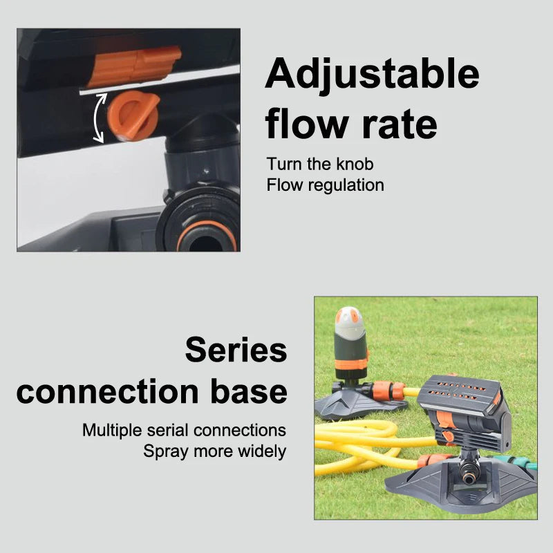 AquaVerde™ – Oscillating Lawn Sprinkler with 16 Nozzles for Even Irrigation [50% Discount]