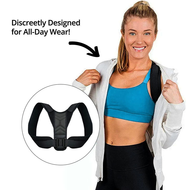 Adjustable Back Support Brace for Upright Posture – Unisex