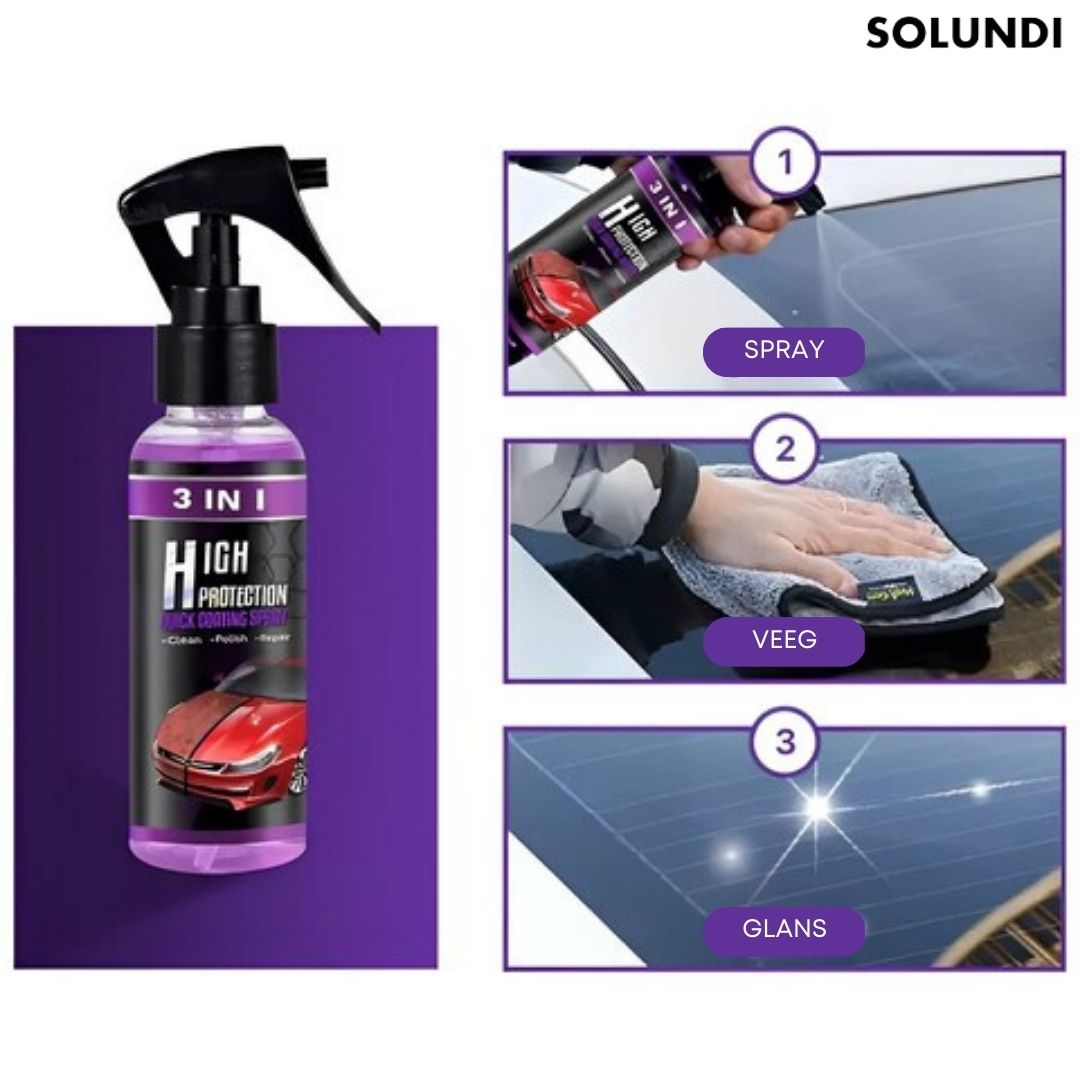 3-in-1 Car Cleaning Spray with Nano Coating for Paint Protection