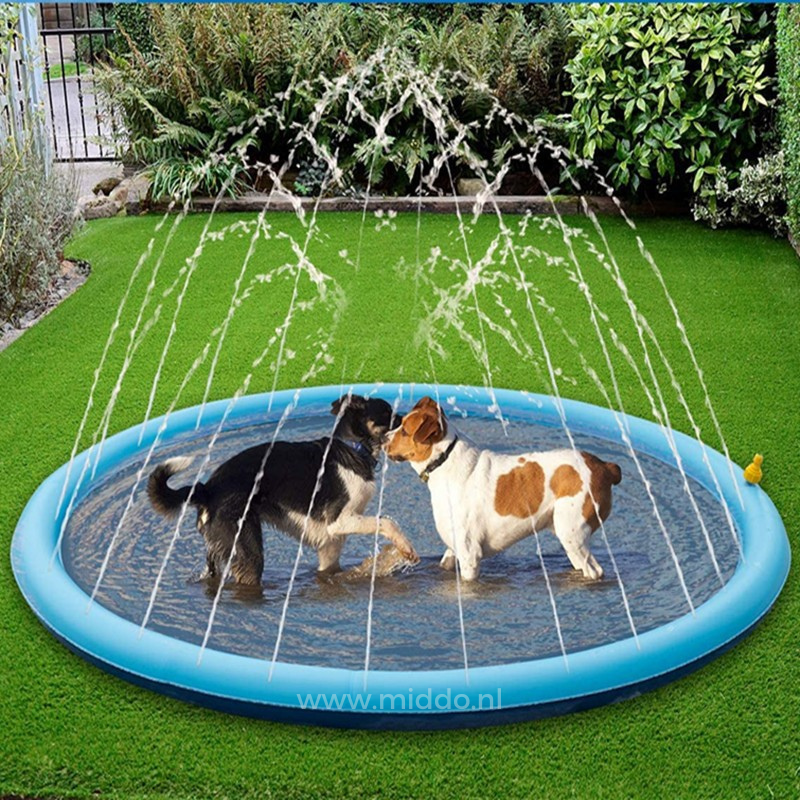 Water Play Mat for Kids & Pets – Splash Pad with Garden Hose Connection