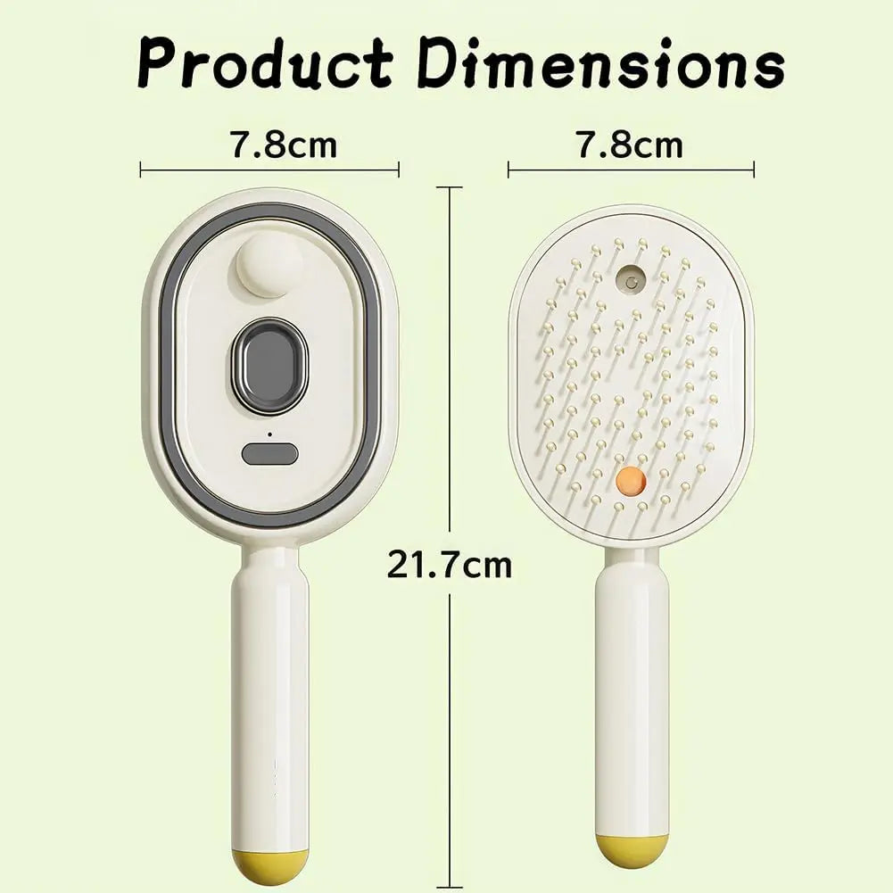 Electric Detangling Brush with Spray Function for All Hair Types